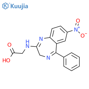 Glycine, N-(7-nitro-5-phenyl-3H-1,4-benzodiazepin-2-yl)- structure