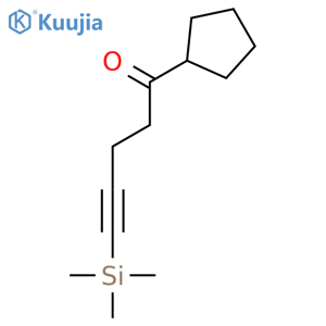 4-Pentyn-1-one, 1-cyclopentyl-5-(trimethylsilyl)- structure