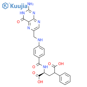 Glutamic acid,N-[4-[[(2-amino-3,4-dihydro-4-oxo-6-pteridinyl)methyl]amino]benzoyl]-4-phenyl- structure