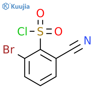 2-bromo-6-cyanobenzene-1-sulfonyl chloride structure