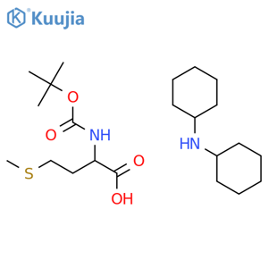 N-cyclohexylcyclohexanamine; (2R)-4-methylsulfanyl-2-(tert-butoxycarbonylamino)butanoic acid structure