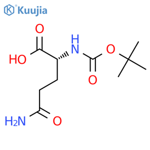 5-Amino-2-((tert-butoxycarbonyl)amino)-5-oxopentanoic acid structure