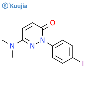 3(2H)-Pyridazinone, 6-(dimethylamino)-2-(4-iodophenyl)- structure