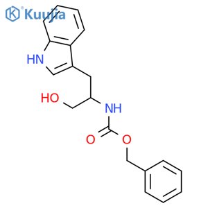 Carbamic acid, [2-hydroxy-1-(1H-indol-3-ylmethyl)ethyl]-, phenylmethylester, (R)- structure