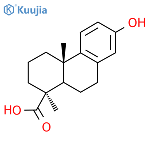 13-Hydroxy-8,11,13-podocarpatrien-18-oic acid structure