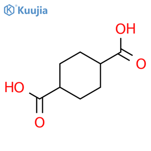 trans-cyclohexane-1,4-dicarboxylic acid structure