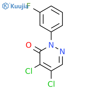 3(2H)-Pyridazinone, 4,5-dichloro-2-(3-fluorophenyl)- structure