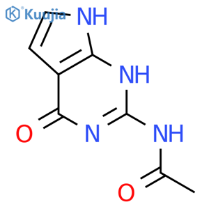 N-(4-Oxo-1,7-dihydropyrrolo(2,3-d)pyrimidin-2-yl)acetamide structure