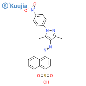 1-Naphthalenesulfonic acid,4-[[3,5-dimethyl-1-(4-nitrophenyl)-1H-pyrazol-4-yl]azo]- structure