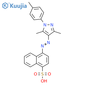 1-Naphthalenesulfonic acid,4-[[3,5-dimethyl-1-(4-methylphenyl)-1H-pyrazol-4-yl]azo]- structure