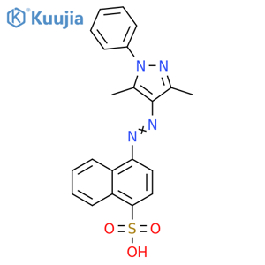 1-Naphthalenesulfonic acid,4-[(3,5-dimethyl-1-phenyl-1H-pyrazol-4-yl)azo]- structure