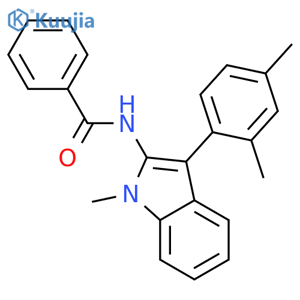 Benzamide, N-[3-(2,4-dimethylphenyl)-1-methyl-1H-indol-2-yl]- structure