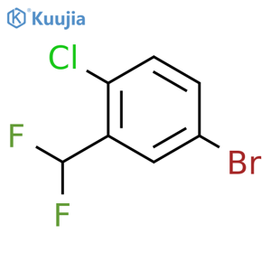 Benzene, 4-bromo-1-chloro-2-(difluoromethyl)- structure