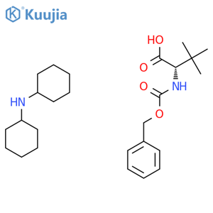 3-methyl-N-(phenylmethoxy)carbonyl-L-Valine, with N-cyclohexylcyclohexanamine structure