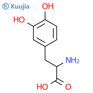 2-amino-3-(3,4-dihydroxyphenyl)propanoic acid structure