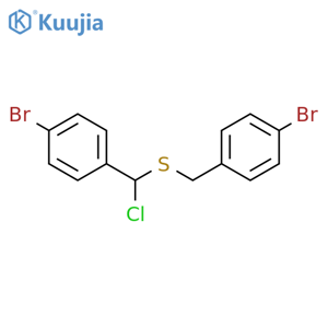 Benzene, 1-bromo-4-[[[(4-bromophenyl)chloromethyl]thio]methyl]- structure