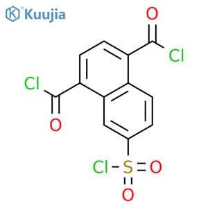 1,4-Naphthalenedicarbonyl dichloride, 6-(chlorosulfonyl)- structure