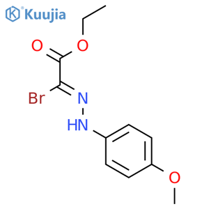 2-broMo-2-(4-Methoxy-phenyl-hydrazono)-acetic acid ethyl ester structure