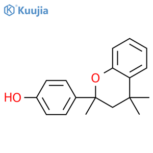 4-(2,4,4-trimethyl-3,4-dihydro-2H-chromen-2-yl)phenol structure