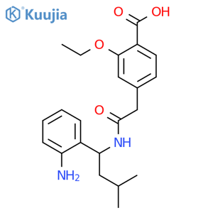 4-2-(1S)-1-(2-Aminophenyl)-3-methylbutylamino-2-oxoethyl-2-ethoxybenzoic Acid structure