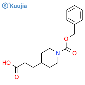 N-Cbz-4-piperidinepropionicacid structure