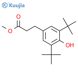 Methyl 3-(3,5-di-tert-butyl-4-hydroxyphenyl)propionate structure