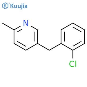 Pyridine, 5-[(2-chlorophenyl)methyl]-2-methyl- structure