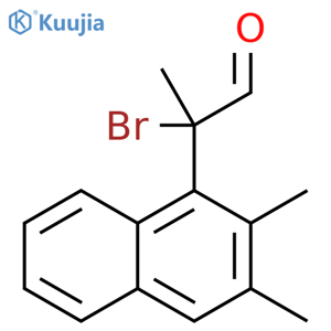 α-Bromo-α,2,3-trimethyl-1-naphthaleneacetaldehyde structure