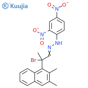 α-Bromo-α,2,3-trimethyl-1-naphthaleneacetaldehyde 2-(2,4-dinitrophenyl)hydrazone structure