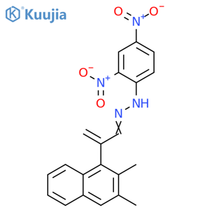 2,3-Dimethyl-α-methylene-1-naphthaleneacetaldehyde 2-(2,4-dinitrophenyl)hydrazone structure