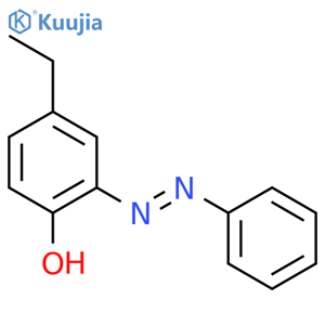 4-Ethyl-2-(E)-phenyldiazenylphenol structure