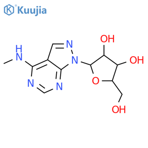 1H-Pyrazolo[3,4-d]pyrimidin-4-amine,N-methyl-1-b-D-ribofuranosyl- structure