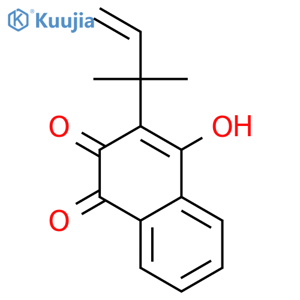 1,4-Naphthalenedione,2-(1,1-dimethyl-2-propen-1-yl)-3-hydroxy- structure