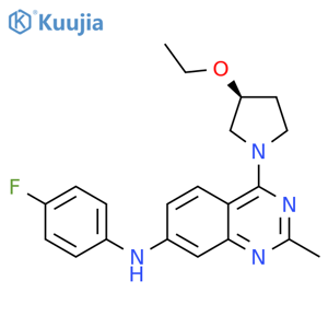 7-Quinazolinamine,4-[(3S)-3-ethoxy-1-pyrrolidinyl]-N-(4-fluorophenyl)-2-methyl- structure