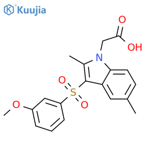 1H-Indole-1-acetic acid, 3-[(3-methoxyphenyl)sulfonyl]-2,5-dimethyl- structure