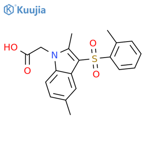 1H-Indole-1-acetic acid, 2,5-dimethyl-3-[(2-methylphenyl)sulfonyl]- structure