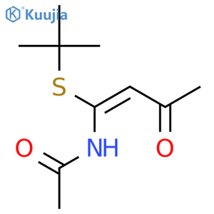 Acetamide, N-[(1E)-1-[(1,1-dimethylethyl)thio]-3-oxo-1-butenyl]- structure