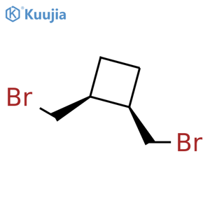 Cyclobutane, 1,2-bis(bromomethyl)-, (1R,2S)-rel- structure