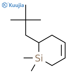 Silacyclohex-3-ene, 6-(2,2-dimethylpropyl)-1,1-dimethyl- structure