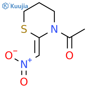 2H-1,3-Thiazine, 3-acetyltetrahydro-2-(nitromethylene)- structure