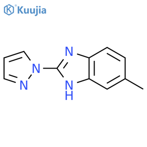 1H-Benzimidazole,6-methyl-2-(1H-pyrazol-1-yl)- structure