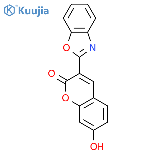 3-(1,3-benzoxazol-2-yl)-7-hydroxy-2H-chromen-2-one structure