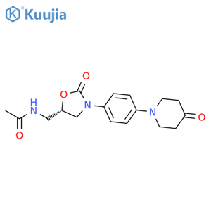 Acetamide,N-[[(5S)-2-oxo-3-[4-(4-oxo-1-piperidinyl)phenyl]-5-oxazolidinyl]methyl]- structure