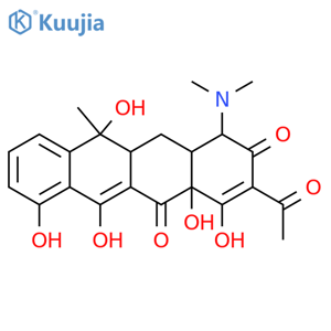 1,11(4H,5H)-Naphthacenedione,2-acetyl-4-(dimethylamino)-4a,5a,6,12a-tetrahydro-3,6,10,12,12a-pentahydroxy-6-methyl-,(4S,4aS,5aS,6S,12aS)- structure