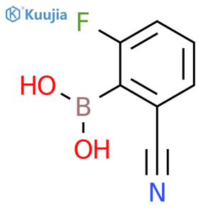 (2-cyano-6-fluorophenyl)boronic acid structure