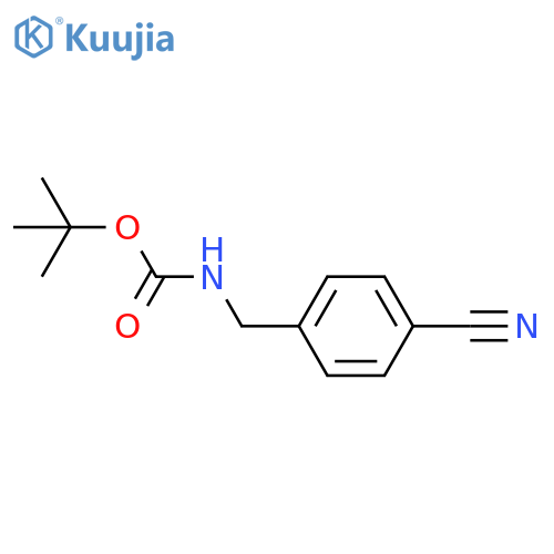 tert-butyl N-[(4-cyanophenyl)methyl]carbamate structure