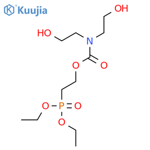 Carbamic acid, bis(2-hydroxyethyl)-, 2-(diethoxyphosphinyl)ethyl ester structure