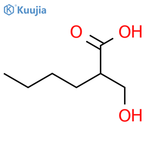 (2R)-2-(hydroxymethyl)hexanoic acid structure