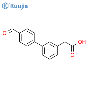 3-BIPHENYL-4'-FORMYL-ACETIC ACID structure