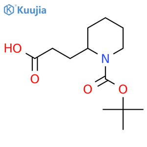 3-{1-[(tert-butoxy)carbonyl]piperidin-2-yl}propanoic acid structure